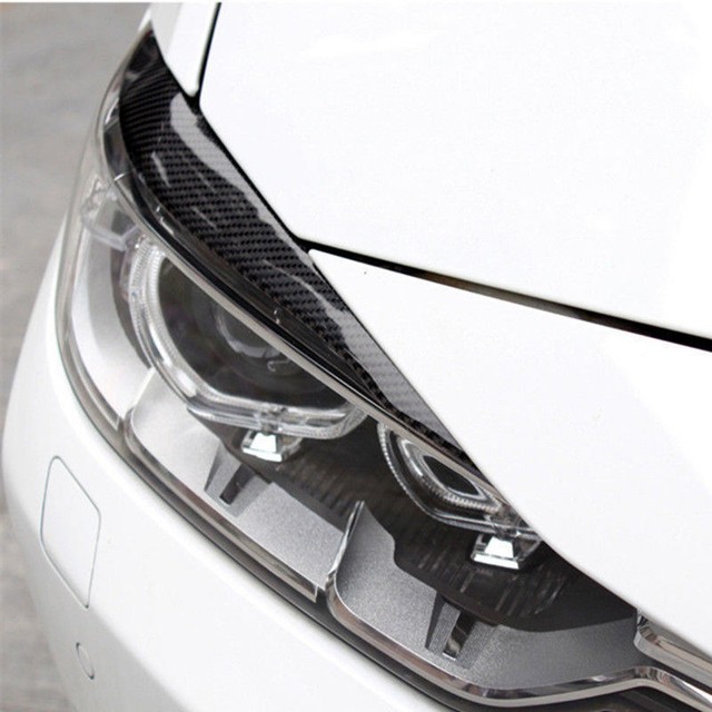 Car Headlight Eyelids Eyebrow For BMW 3 Series F30 328 320i 1317 Carbon Fiber eBay
