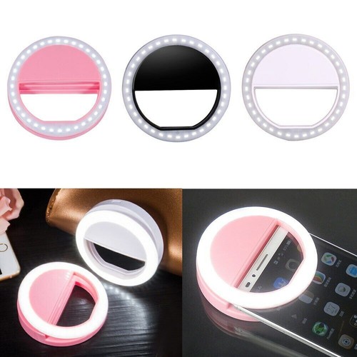 Selfie Portable LED Ring Light Flash For iPhone Mobile Device Universal - 第 1/12 張圖片