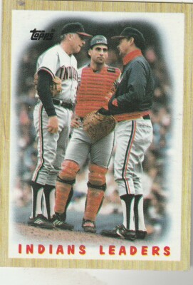 FREE SHIPPING-MINT-1987 Topps #11 Indians LEADERS PLUS BONUS CARDS