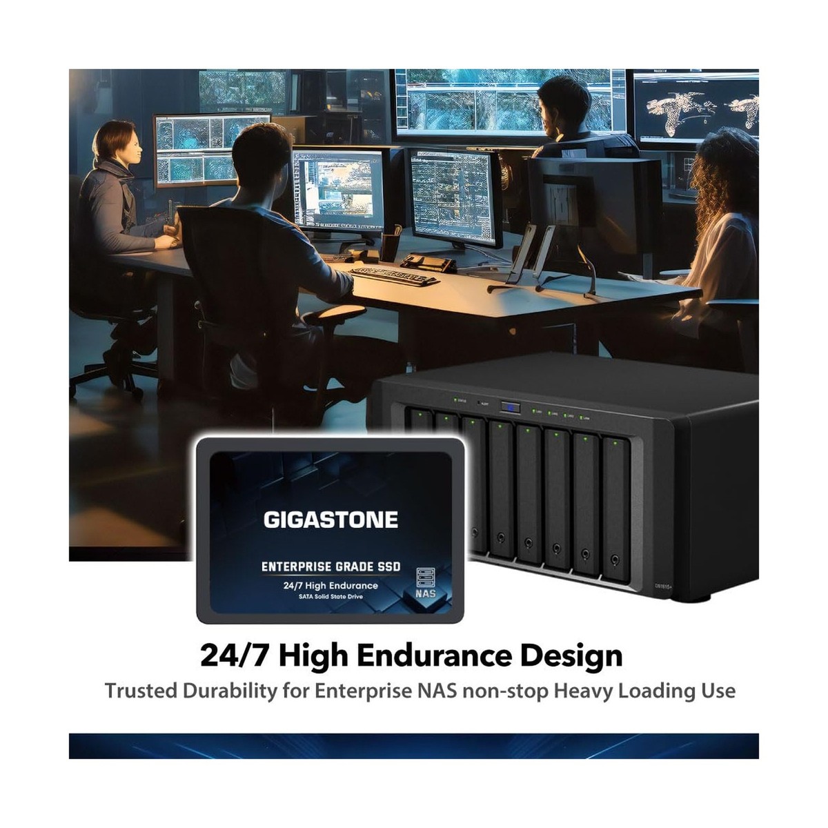 Gigastone Enterprise SSD 1TB NAS SSD Drive Cache 24/7 Durable TLC