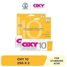 OXY 10 Maximum For Stubborn Acne Pimple Medication Treatment 25g x 2 packs 