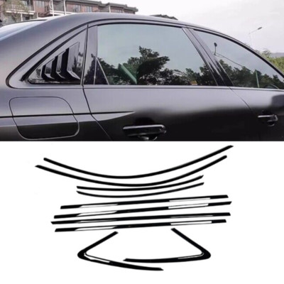 For AUDI A4 S4 RS4 2020-2025 Black Window Strip Moulding Seal Belt Trims Decor