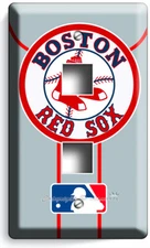 BOSTON RED SOX TEAM LIGHT SWITCH OUTLET WALL PLATE MAN CAVE ART HOME SPORT DECOR