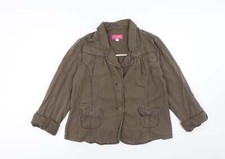 Liz Lange Womens Brown Jacket Blazer Size M