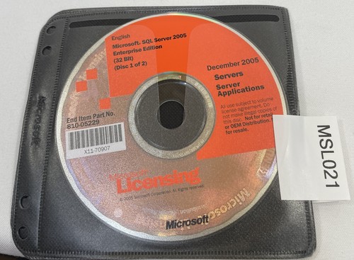 Microsoft SQL Server 2005 Enterprise Edition 4-Disc DVD Set Windows PC Software - Picture 11 of 11