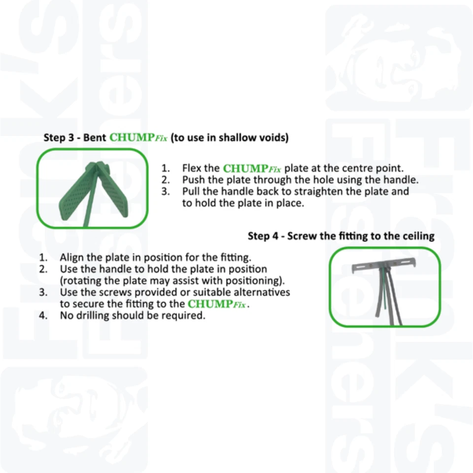 CHUMPfix - installation of light fittings, sockets - Holds 50kg - Pack of 5-25 - Image 4 of 4