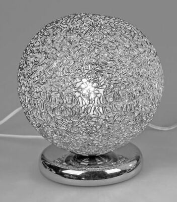 silbernem Metall 609861 LED-Lampe Silber-Spirale auf FuГџ 12x46cm aus glГ¤nzendem 