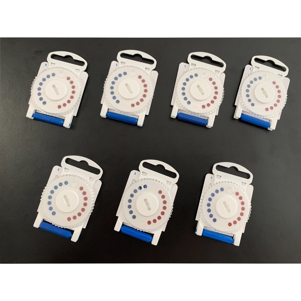 2 Packs HF3 for Siemens Hearing Aids Wax Guard Filter Blue/Red Earwax