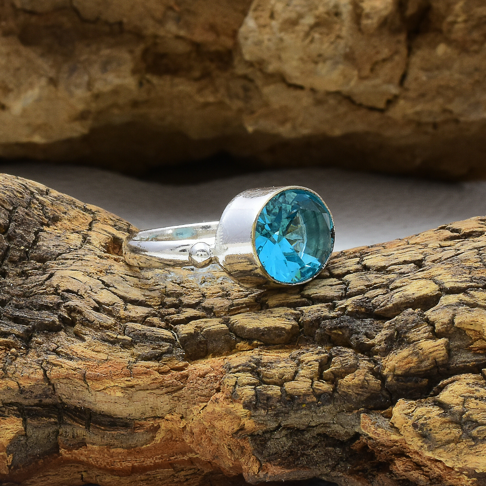 Gorgeous Swiss Blue Topaz Gemstone 925 Sterling Silver Handmade Ring ...