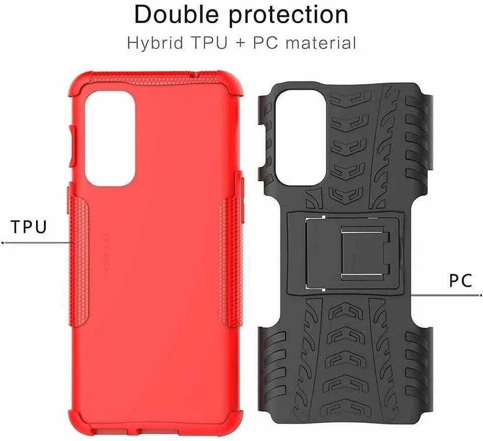 For OnePlus Nord 2 5G Case Shockproof Stand Rugged Red Blue One Plus Phone Cover - Image 4 of 4