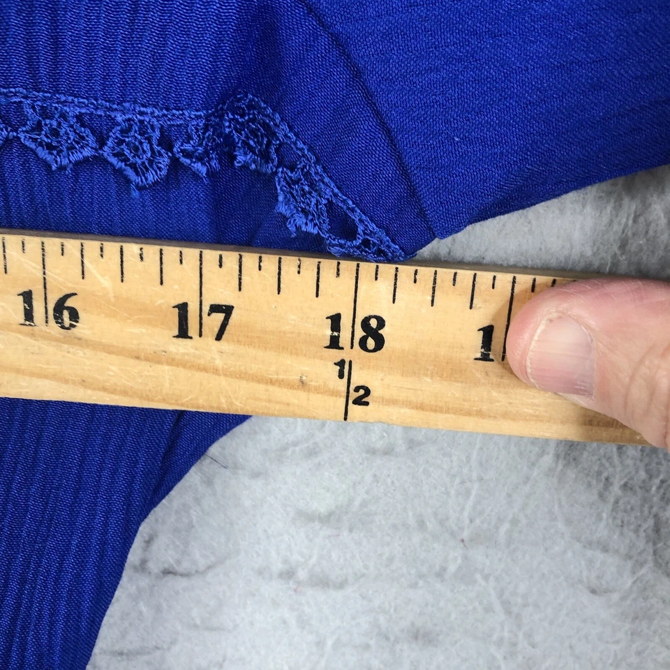 Vestido Vintage Miss Dorby 10P Pequeño Azul Imitación Chaqueta Retro Años 80 Oficina Carrera Foto 4 de 4