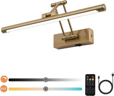 Rechargeable Wireless Picture Light with Remote, Dimmable Art Display Sconce