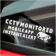 5 x Aufkleber CCTV überwacht über mobile APP Sofortwarnschilder Warnung Sicherheit