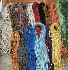 Baseball/Softball Leather Bulk Glove Laces 25-pack 3/16" x 72" Made in USA