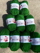 Pins Needles Acrylic Yarn Green - 9 Skeins 146 yds ea