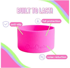 CharCharms Water Bottle Boot Hot Pink Silicone Boot fit for Owala Bottles & more