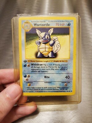 wartortle pokemon card first edition Amazon.com: Pokmon 1st/2nd Generation from 1999! Pack of 50 Cards  Guaranteed Holographics and first editions!! No more then 6 energy cards in  each lot unless requesting more! Product ID: 792759981470 : Toys & Games