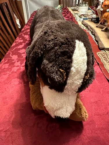 Jumbo Plush/Stuffed Realistic Burnese Mountain Dog Sewn Eyes 25" - Picture 2 of 12