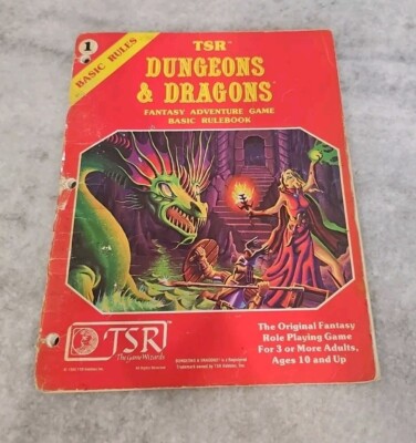 Dungeons & Dragons 1980 TSR Fantasy Adventure Game Basic Rulebook BASIC RULES 1