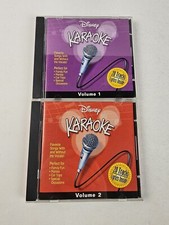 Various Artists : Disney Karaoke Volume 1 and Volume 2 CD 40 Tracks Set Lot of 2