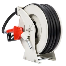Retractable Diesel Fuel Hose Reel 3/4"x50' Auto Swivel Rewind Hose Holder Reel