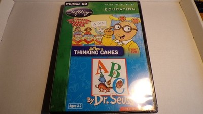 Dr. Seuss ABC + Arthur's Thinking Games 3-8 The Learning Company - PC MAC CD-ROM