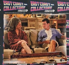 CHARLIE SHEEN JON CRYER TWO & A HALF MEN AUTOGRAPHED PHOTO AUTHENTIC BECKETT COA