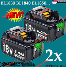    2 PACKS For Makita 18V Li-ion LXT 6.0AH Battery BL1840 BL1850B BL1830 BL1860