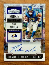 2023 Panini Contenders Puka Nacua Cracked Ice True Rookie Ticket Auto 1/23 Rams