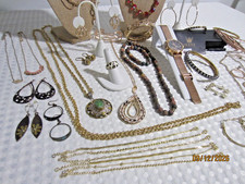 Mixed Lot Fashion Upscale Jewelry/Boho Czech Bangles Hoops .925 Emerald/Jasper