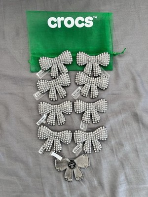CROCS Bling Bow Jibbitz Charm Silver
