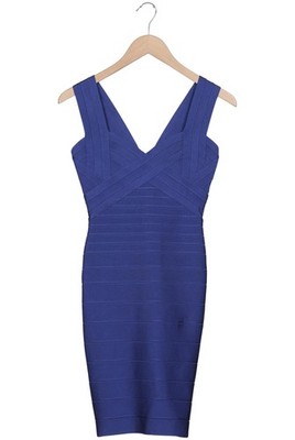 Herve Leger Kleid Damen Dress Damenkleid Gr. S Marineblau #ewas2mq