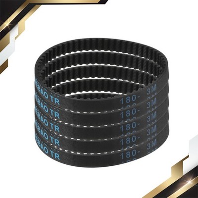 5pcs HTD-3M Rubber Timing Belt 60 Teeth 180mm Pitch Length x 6mm Width x 2.4mm