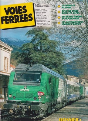 VOIES FERREES N°168 PRIMA II ALSTOM / BB 75000 ALPES / EURONIGHT / BURGOGNE