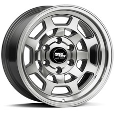 17" RockTrix RT117 Wheel 17x9 -12mm Offset 6x139.7 106.1 Bore Machined Gunmetal
