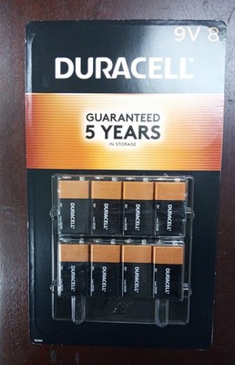 Duracell Coppertop 9V Alkaline Batteries 9 Volt - 8 Pack NEW SEALED
