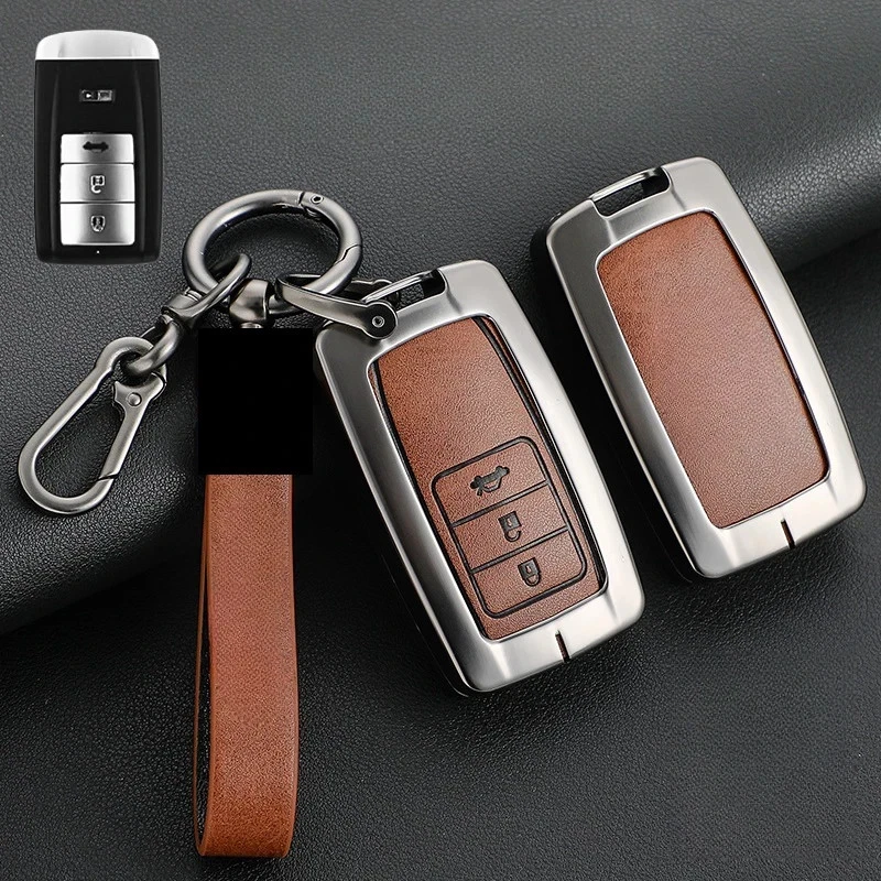 Funda inteligente para llavero de cuero de aleación de zinc para Acura MDX RDX RLX ILX TLX Foto 4 de 4