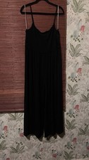 Wilfred Jumpsuit Womens XL Black Wide Leg Spaghetti Strap Sleeveless Aritzia