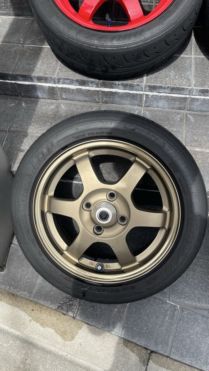JDM RAYS Volk Racing TE37 5J x 14 inch +45 PCD100 4H with Direzza