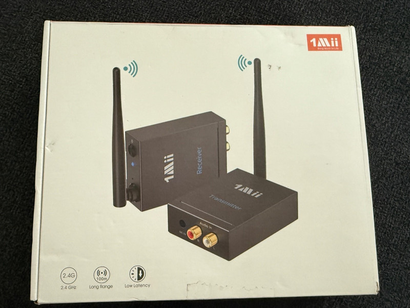 1Mii 2.4Ghz 320ft Wireless Audio Transmitter Receiver TV Home Car Stereo Audio