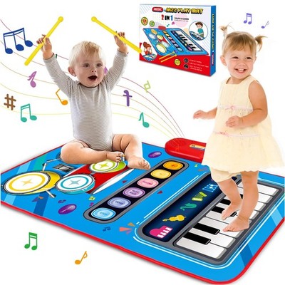 Baby Toys for 1 Year Old: Musical Mat Medium, Blue, Red, Yellow, Purple