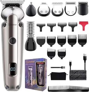 Trimmer barbe pour hommes, coupe-cheveux imperméables rasoir électrique