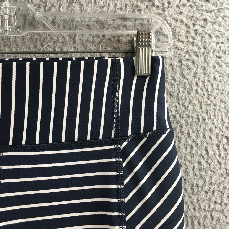 Leggings capri Athleta Contender para mujer SP azul a rayas tiro medio elásticos Foto 4 de 4