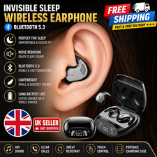 Wireless Bluetooth Earbuds Invisible Sleep Earphones Noise Canceling TWS