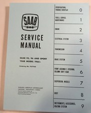 Saab 95 Saab 96 Sport Service Manual For 1965 Year Models - 458 Pages
