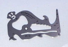 Zootility Pocket Monkey Stainless Steel Multi Tool  Fits in Wallet 3.25” X  2”
