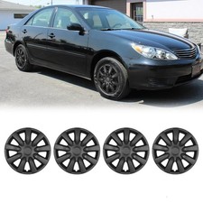 4 Black 15 Inch Hubcaps Wheel Covers For 2002-2006 Toyota Camry 4 Black 15 Inch Hubcaps Wheel Covers For 2002-2006 Toyota Camry