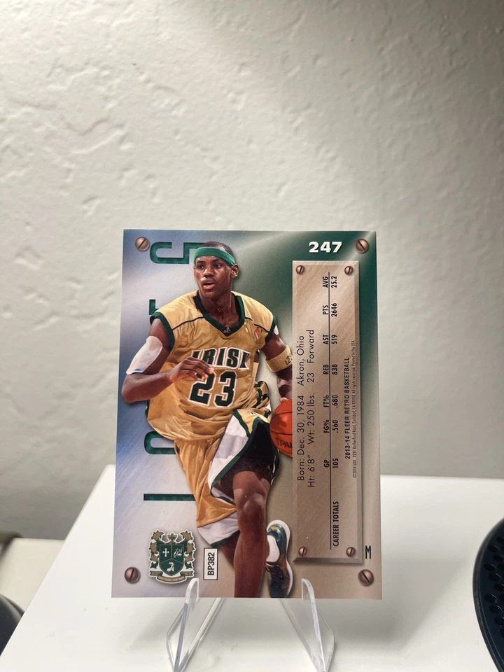 Fleer Retro #247 2013 LeBron James Metal Universe St. Vincent St. Mary Foto 4 de 4