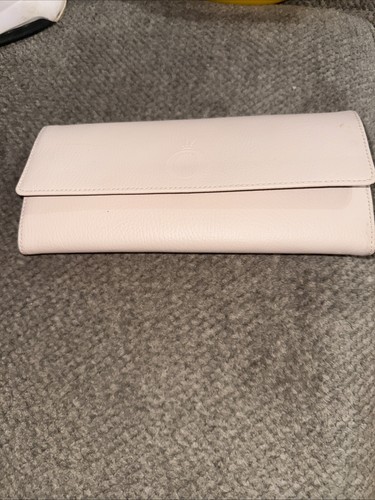 Pandora Leather Jewelry Roll Eggshell White Travel Organizer Fold Storage Case