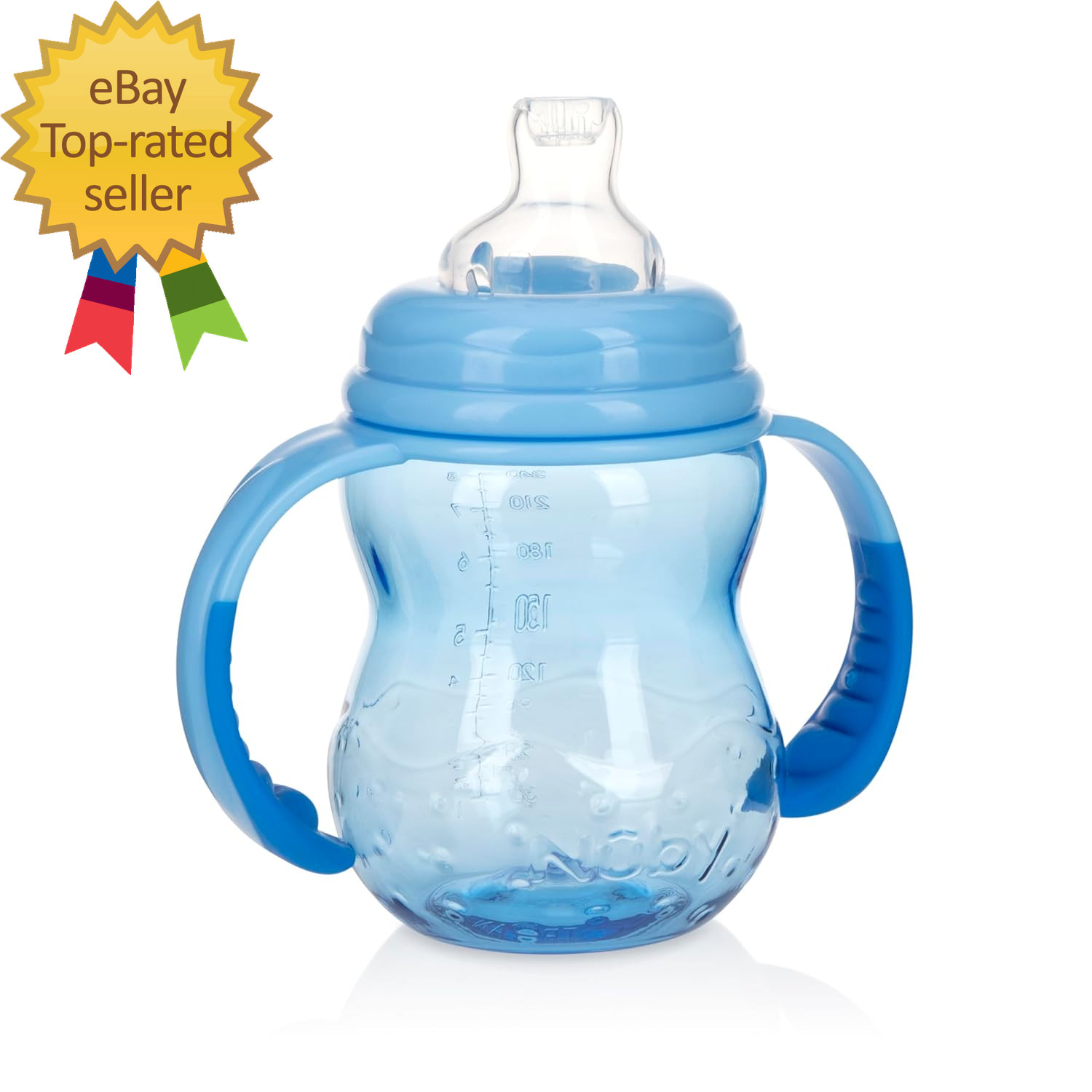 Non-Drip 3-Stage Wide Neck Bottle to Cup 8 Ounce Pack of 1 Cup Colors May Vary